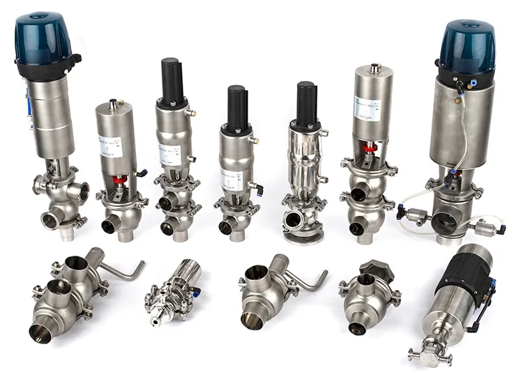Hygienic Stainless Steel Pneumatic Shut-off Single Seat Valve N Type for Dairy Food Beverage Pharmaceutical Industries