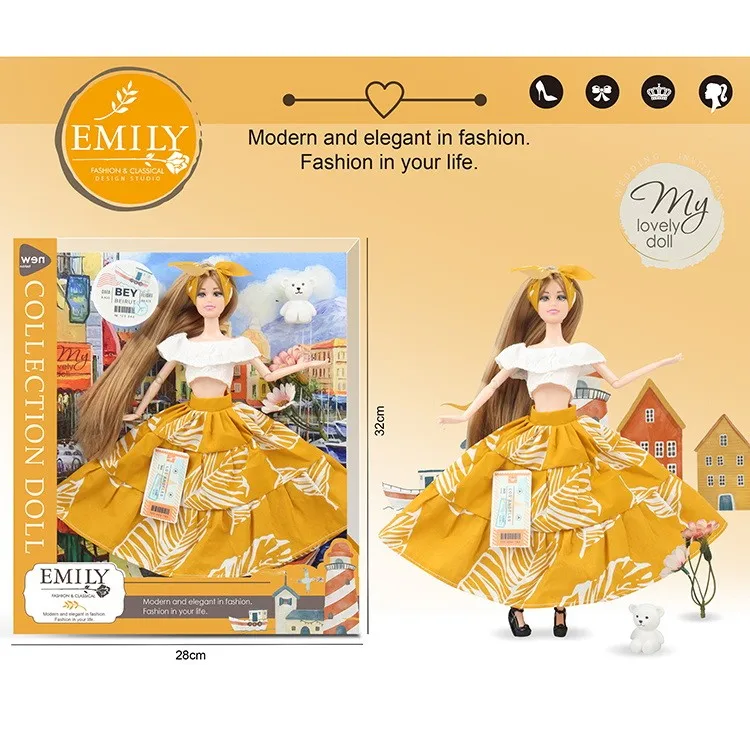 11.5 inch plastic doll toy set movable joint doll girl role play  new arrival doll toys