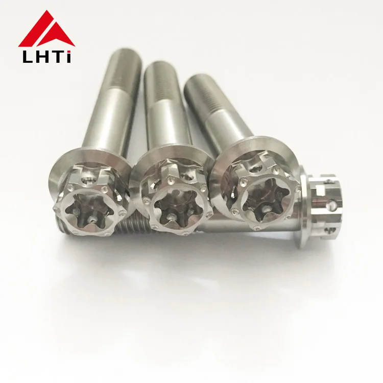 Fashion M8 M10 M12 Gr5 titanium flange bolt titanium fancy screw