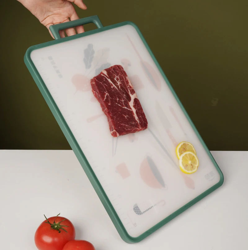 Cutting Board Kitchen Board Durable Chopping Block Wholesale PE Plastic Blue Kitchenware Rectangle Shrink Wrap Easy to Clean