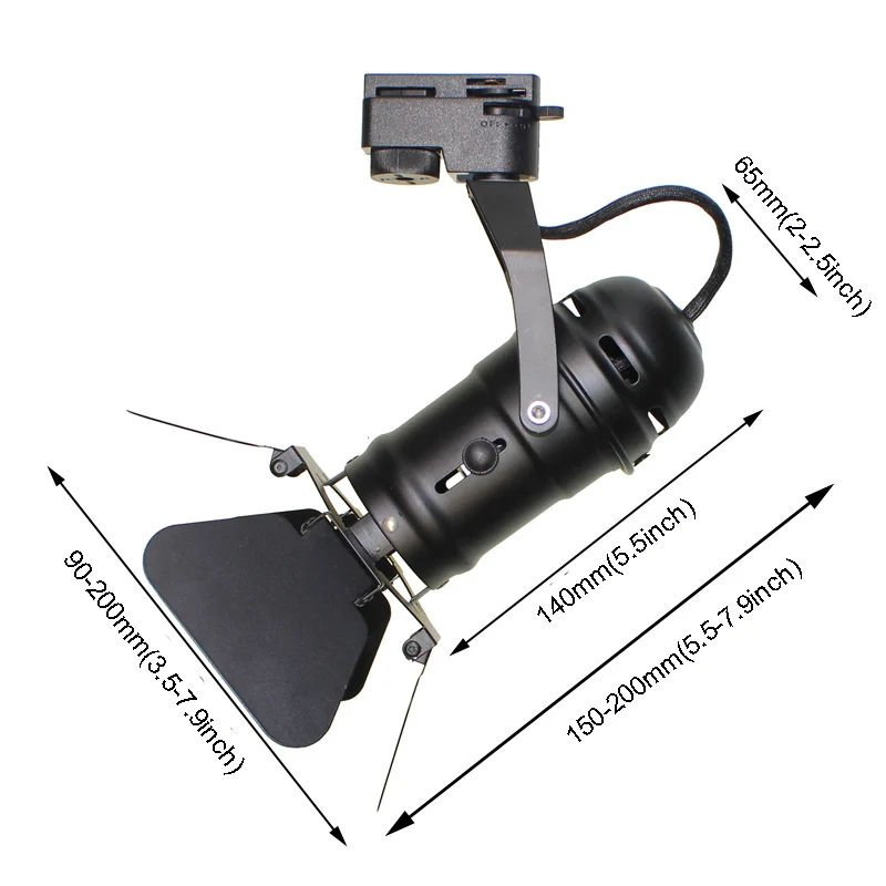 
4 Leaf Gu10 base 3wire 3w 5w 7w Spot light Mini BARN DOOR TRACK LIGHT FIXTURE 