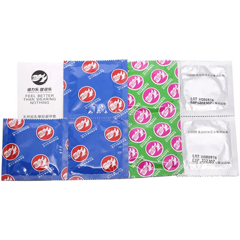 Adult Sex Toy Natural Latex Night Light Luminous Condom Fluorescent Condom for Men