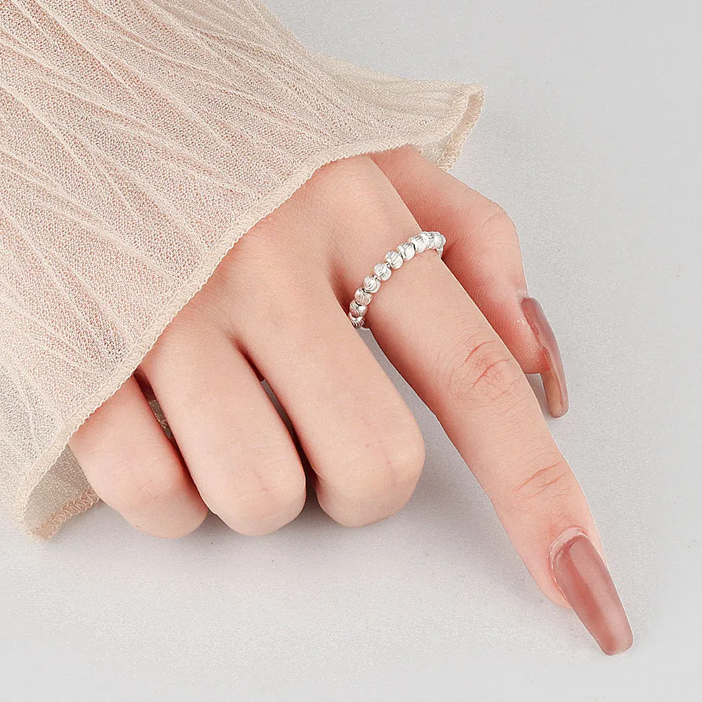 Amazon Hot Sale 925 Sterling Silver Anxiety Spinning Bead Rings  Stackable Rings for Women Gift Jewelry