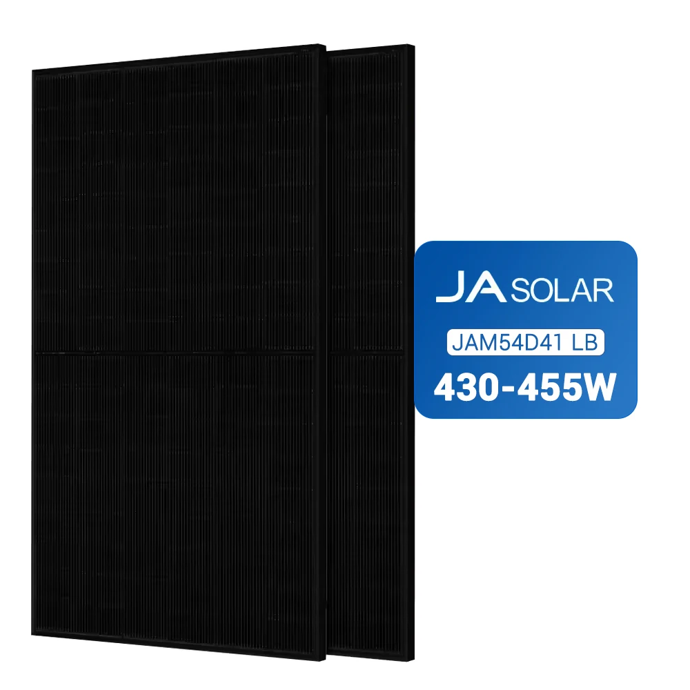 JA Solar JAM54D41-435/LB Full Black Bifacial Solar Modules Mono Half Cell 435W 440W 445W 450W 455W Solar Panel