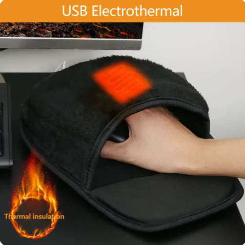 Detachable USB Heated Mouse Pad Winter Typing Hand Warmer for Home Work Desk Winter Mouse Pad
