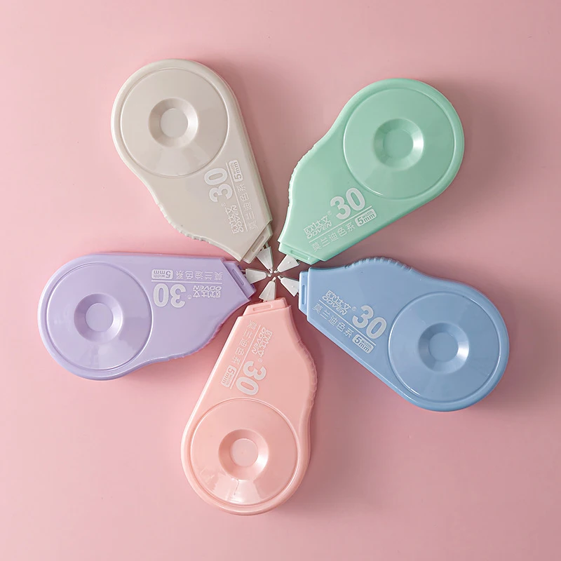 School Stationery Supplies Custom Wholesale Correction Tape 150 Meters Morandi High-value Cute Student Plus Correction Tape Set
