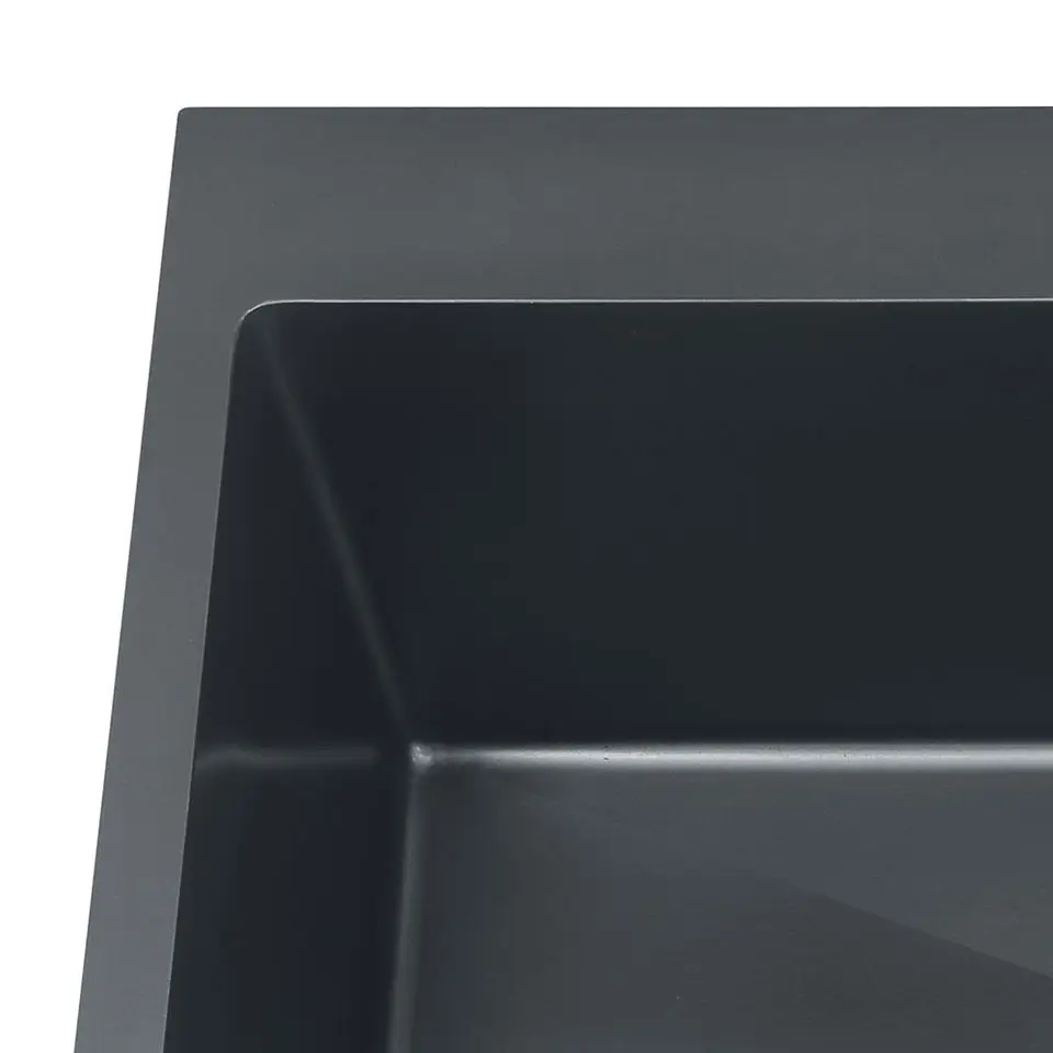 ROVATE Nano black single bowl kitchen sink Wholesale good quality 201or 304 stainless steel handmade sink