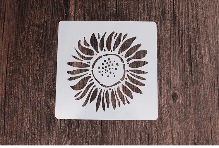 Factory direct selling pet milky white translucent leaf stencil set painting template