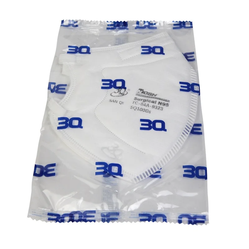 China 3Q Logo Niosh Approved Medical Grade 5 Ply Mascarill Facemasks N95 Surgical Respirator Mask