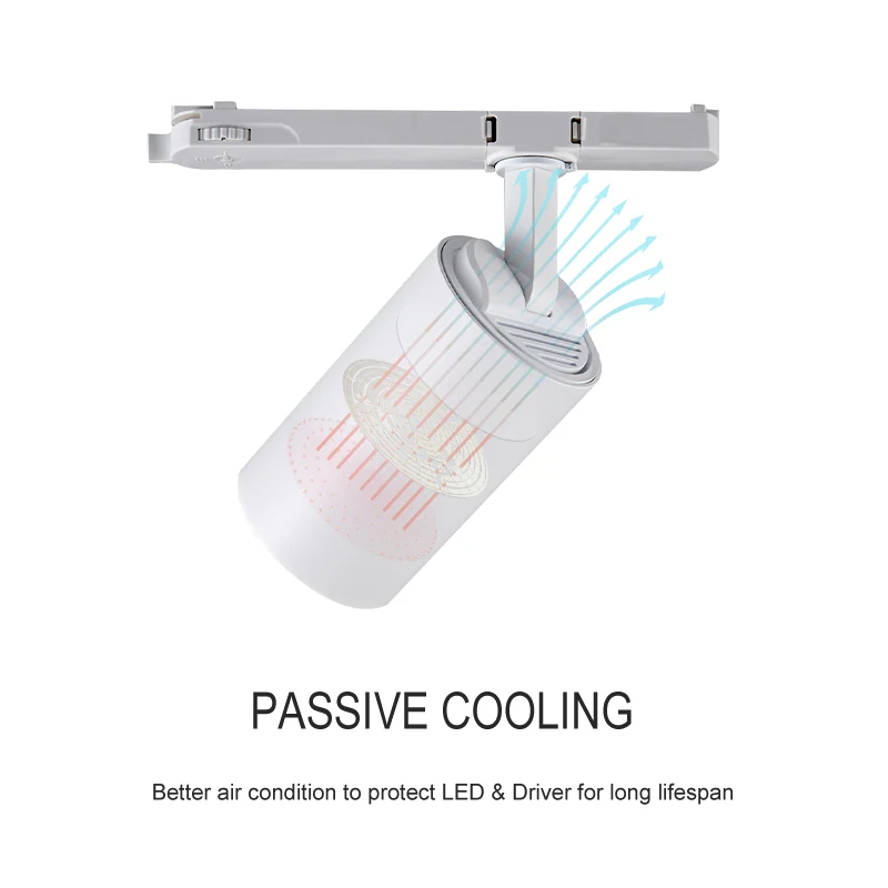 Dimmable Mini Smart Led Magnetic Track Light 30w Intelligent Adjustment Wifi Triple Anti Glare Gold Focus Light