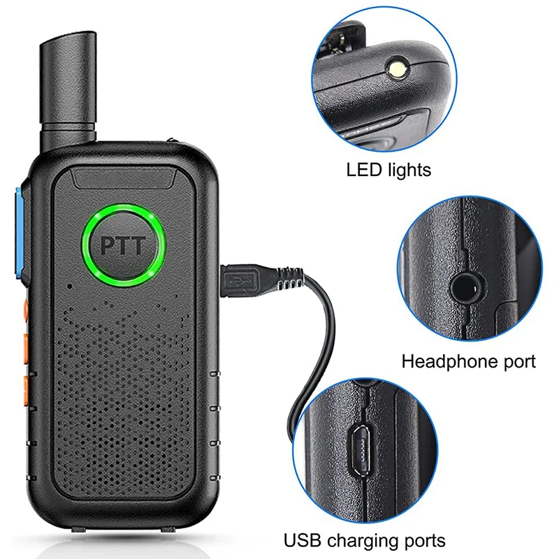 Daytech WT11-2 16 Channels 1.5 Miles long range walkie talkie set two-way radio Wireless Intercom System for Elderly/Kids