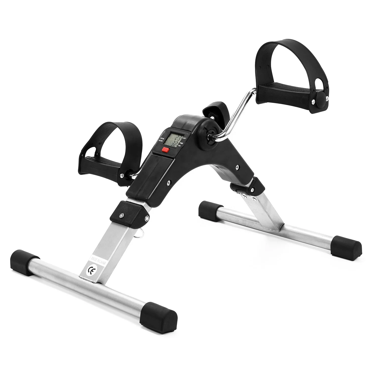 Folding Pedal Stepper Exercise Machine LCD Display Stepper With Adjustable Resistance Indoor Cycling Bike