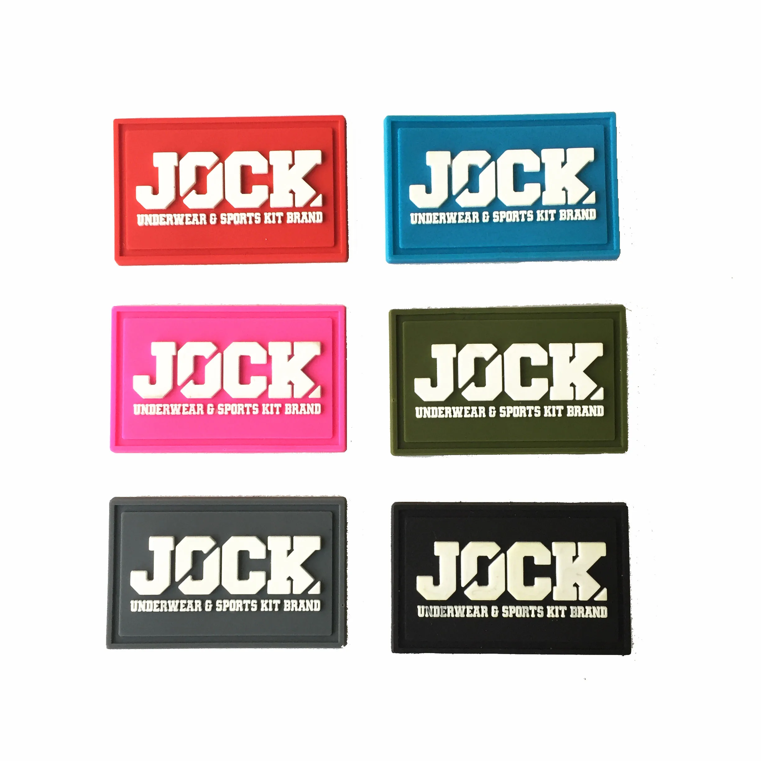 Garment Accessories Custom 3D Embossed Logo Soft PVC Label Rubber Patch for Clothes