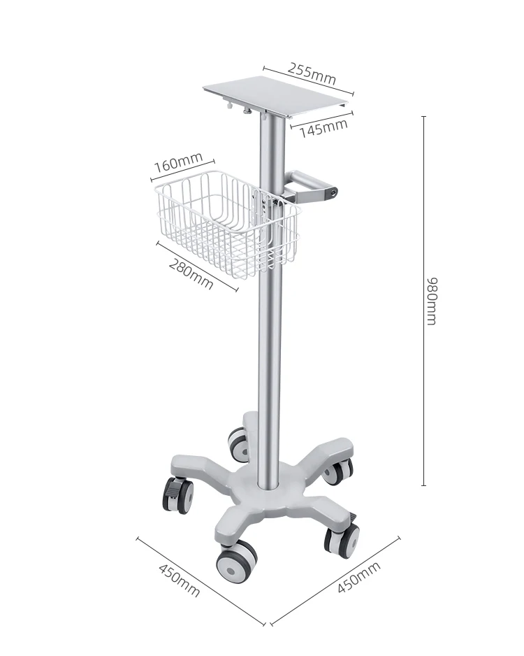 The universal monitor trolley is fitted with the aluminum alloy bracket of the Macquarie Boncomer Paulette monitor platform