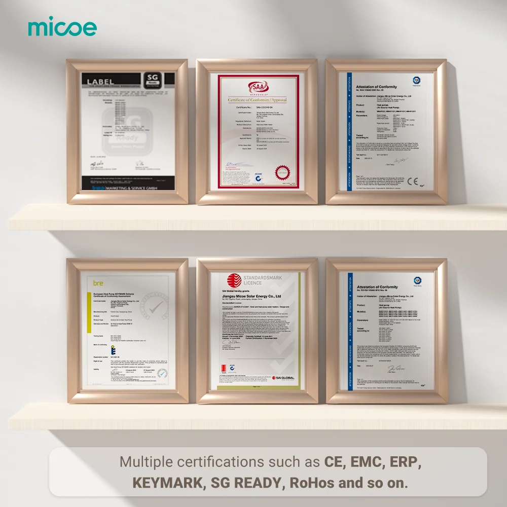 Micoe OEM R290 DC Inverter Air To Water Heating Cooling Heat Pump Water Heater High Efficiency for House Use Commercial Hotel