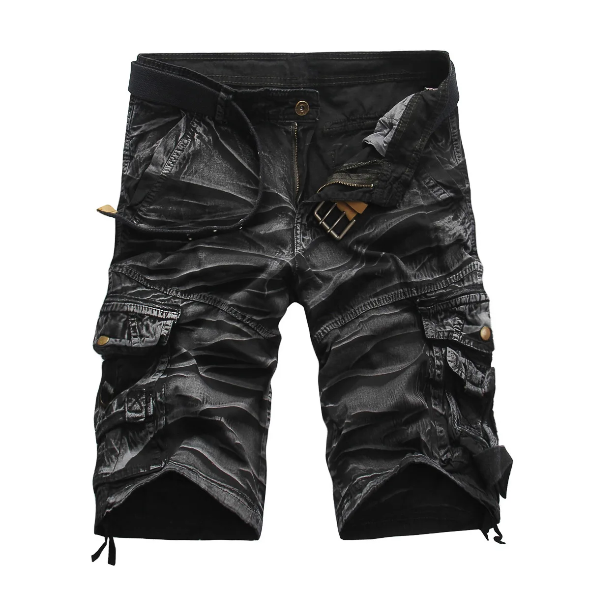 Men south Korean style cotton camouflage relaxed cargo shorts with wholesale price