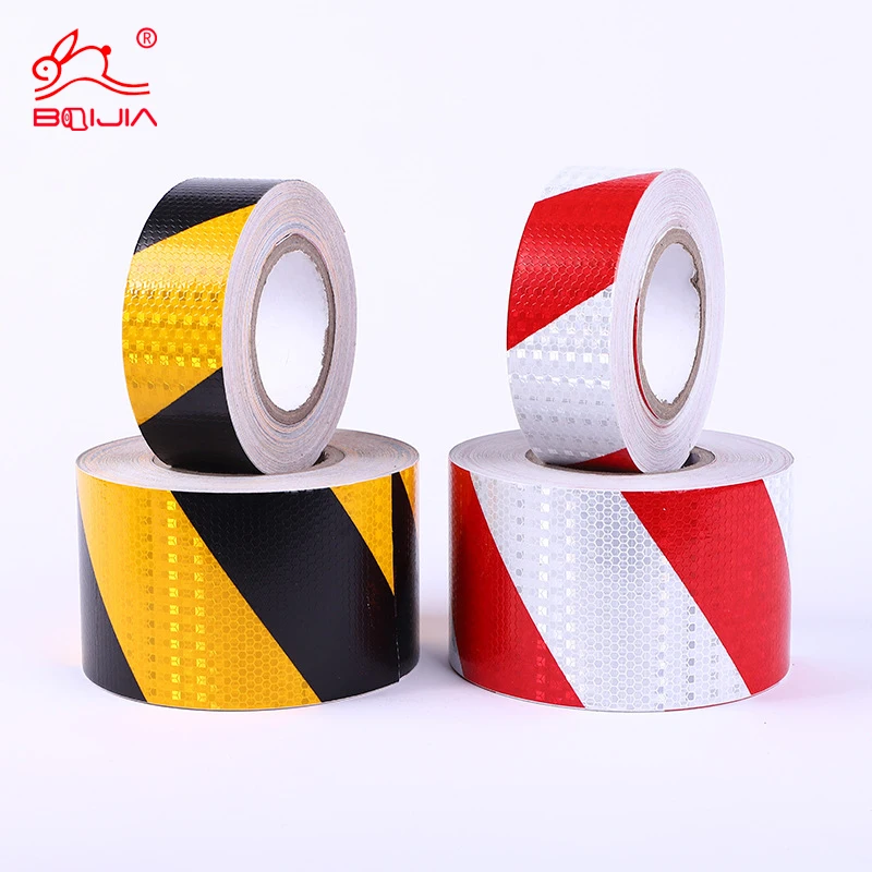 Warning tape red white high viscosity caution electric cable warning tape reflective safety warning conspicuity tape