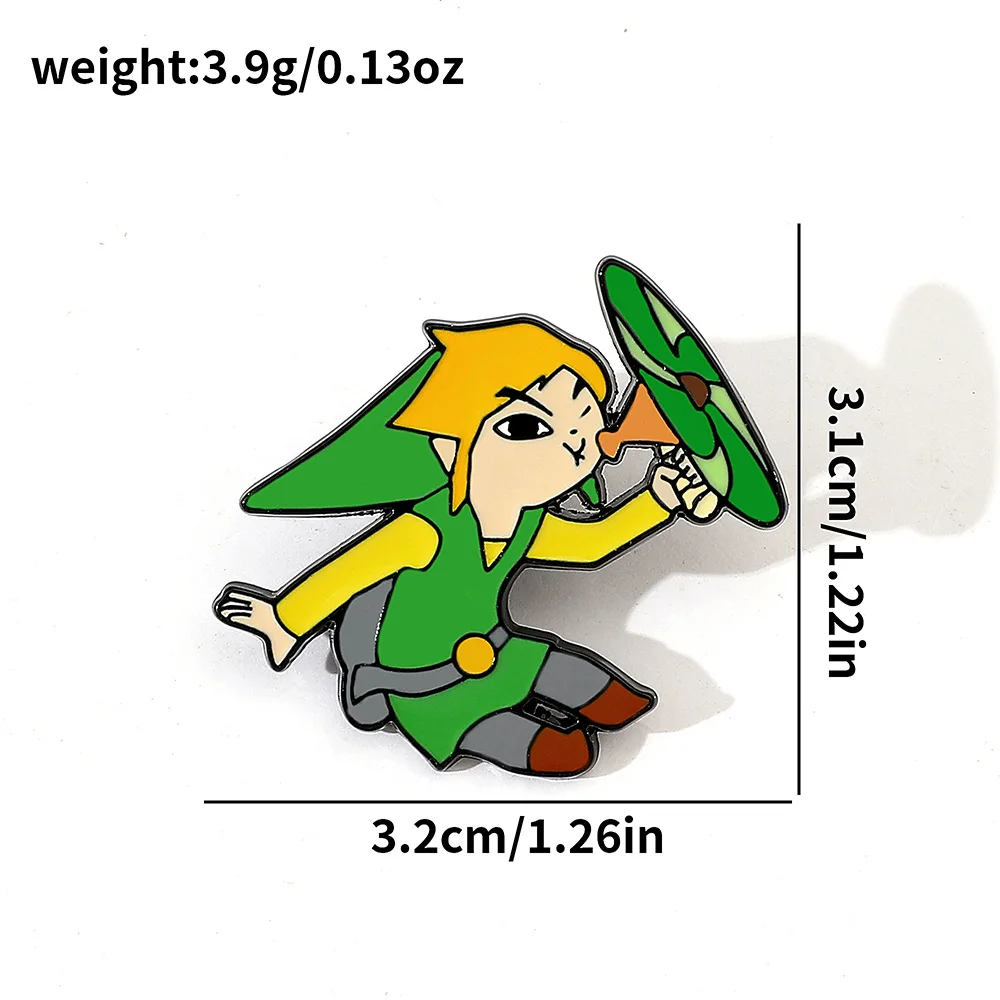 Zelda Tears of The Kingdom Enamel Pins Anime Cartoon Link Metal Brooch Badge Backpack Lapel Collar Pins Jewelry Accessory Gifts