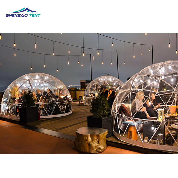 China factory price 3.6M Transparent  Igloo Dome  luxury custom event outdoor clear geodesic dome tent kit for sale