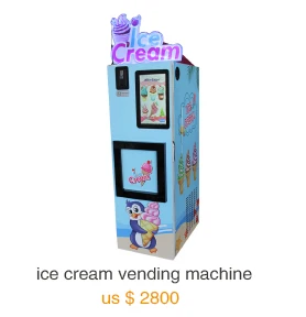 Commercial Automatic Cone Ice Cream Vending Machine with card payment
