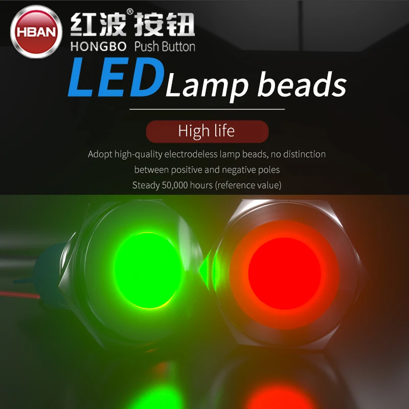 low price two pins nickel-plated brass domed head panel led lamp signal light indicator