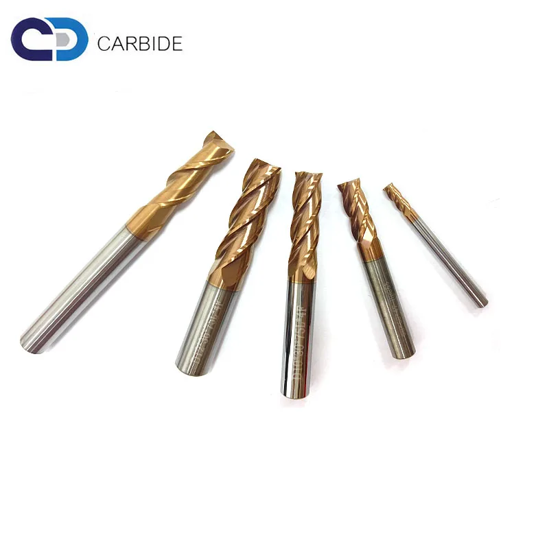 Tungsten Carbide HRC55 4F FLAT End Mills HRC55 4 Flat Cemented Carbide End Mill Cutting Tools