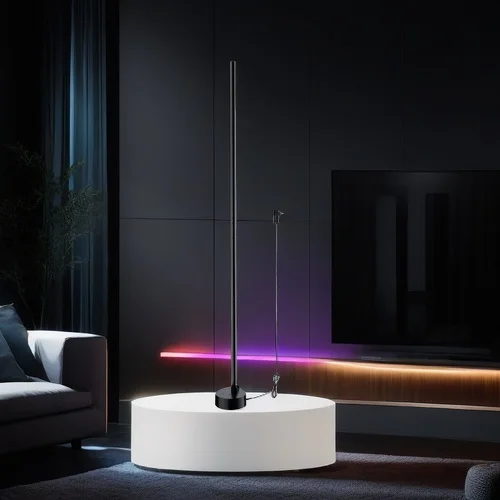 Color changing remote control floor lamp music sync multi color vibration sensor smart IC RGBWW floor game room music bar light