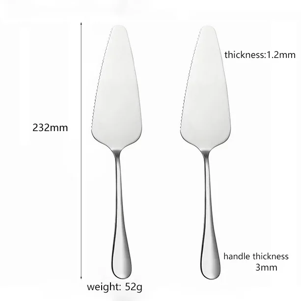 Custom wedding cake cutter server shovel stainless steel cake knife