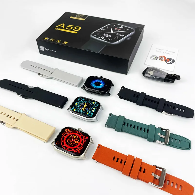 A59 2.01 Inch Square Screen Smartwatch TFT Color Screen 260mah Smartwatch Support NFC