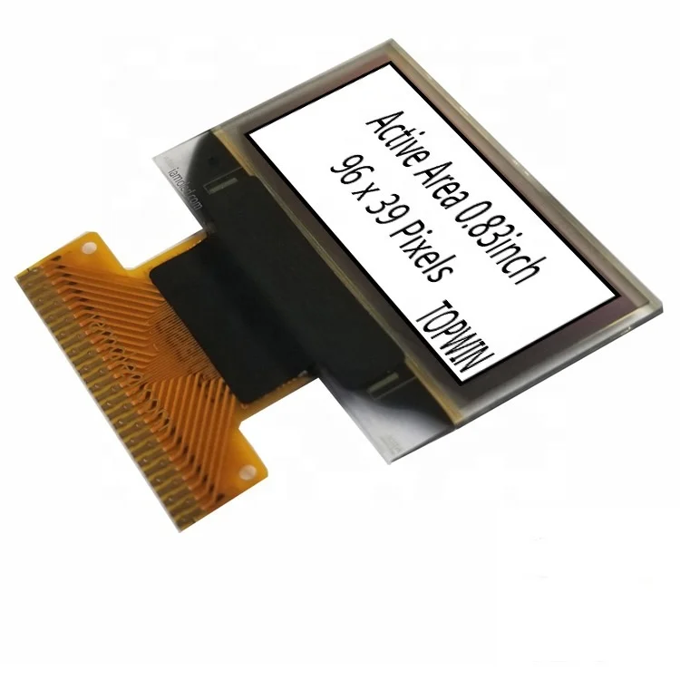 0.82'inch 0.83' inch mono white color Soldering type 28 pin 96 x 39 resolution oled display UG-9639TSWEG03 with DCDC inside