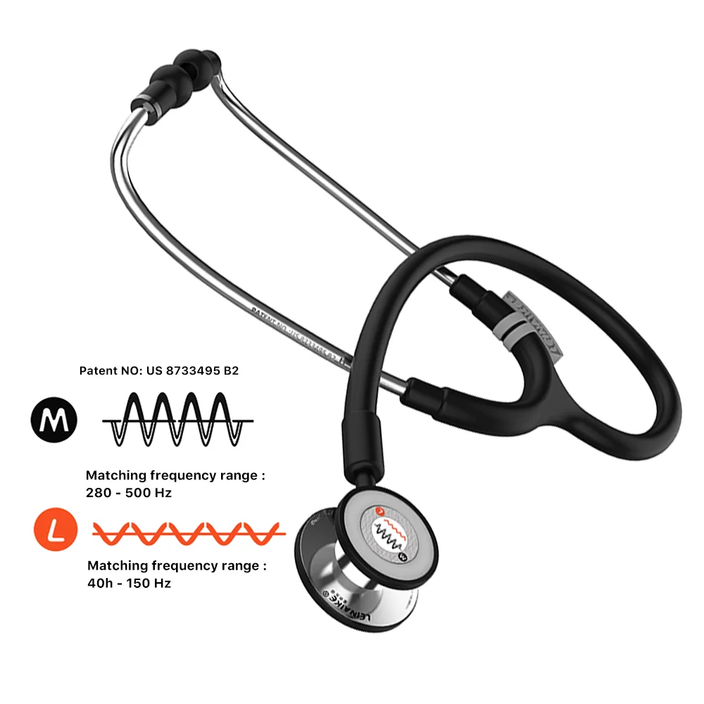 Top Seller Synthetic Elastomer Hose Material Deluxe Best Quality Double Head Stethoscope