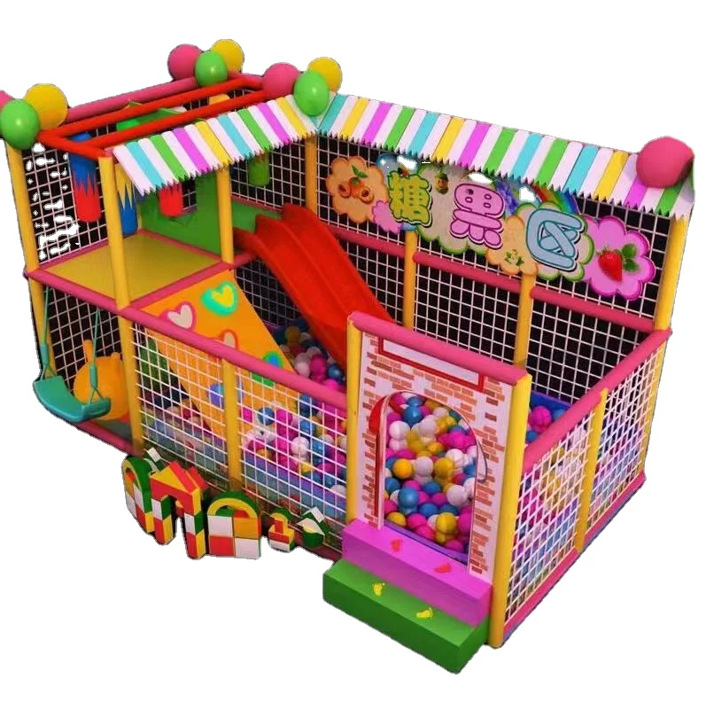2024 new design kids soft playground candy color indoor playground for sale