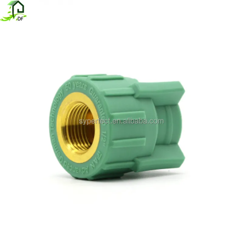 Hot and Cold Water Pipe accessories Green Elbow Pipe Swivel Joint Flange