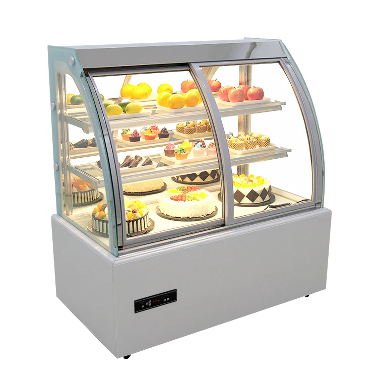 2022 Hot Seller Luxury USA Cake Display Chiller Showcase with LED Lighting