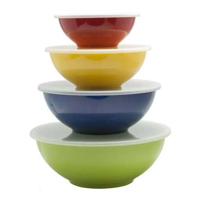 Drop-Resistant And Unbreakable Multi-Size Takeaway Amine Salad Bowl Large Size Salad Bowl Melamine Bowl With Cover