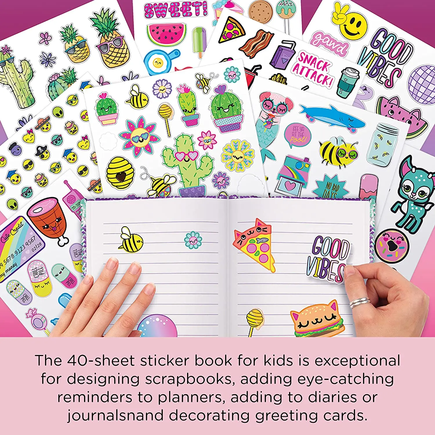 Custom kids My sticker book journal for kids