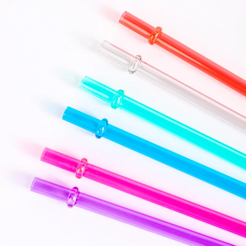Прозрачные пластиковые питьевые соломинки с пробкой из материала без БФА стакан и кружки соломинки