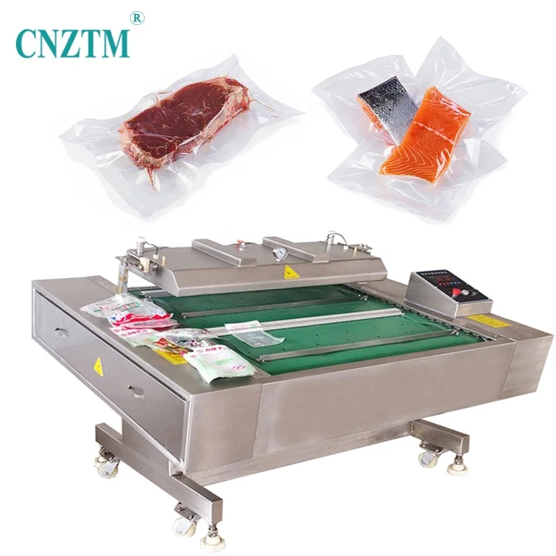 Fish airtight packaging machine vacuum packer double chamber meat vacuum packing machine food vacuum sealer machine industrial