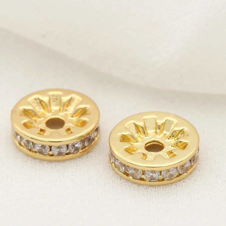 New Design 14K Gold Plated Multi Sizes Round Spacer Beads for Jewelry Making