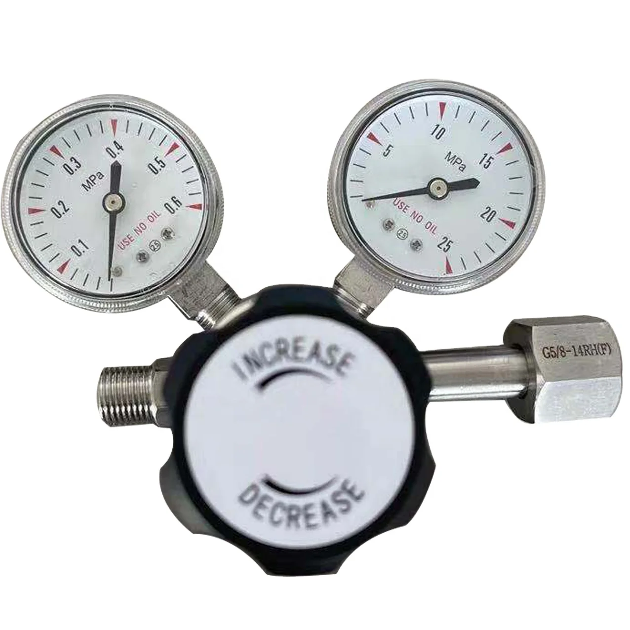 High quality medical equipment oxygen regulator gauge oxygen pressure reducer for cylinder