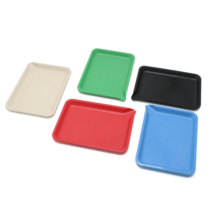 New Portable Eco-Friendly Biodegradable Rolling Tray Set With Tobacco Grinder Custom Logo Smoking Tray Wholesale