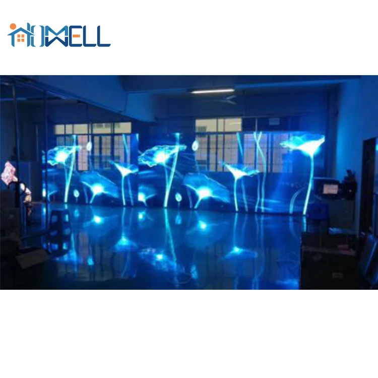 3D Transparent LED Display Screen Glass Window Curtain Indoor Advertising Video Wall P5*10 P10 P20 Display Panel