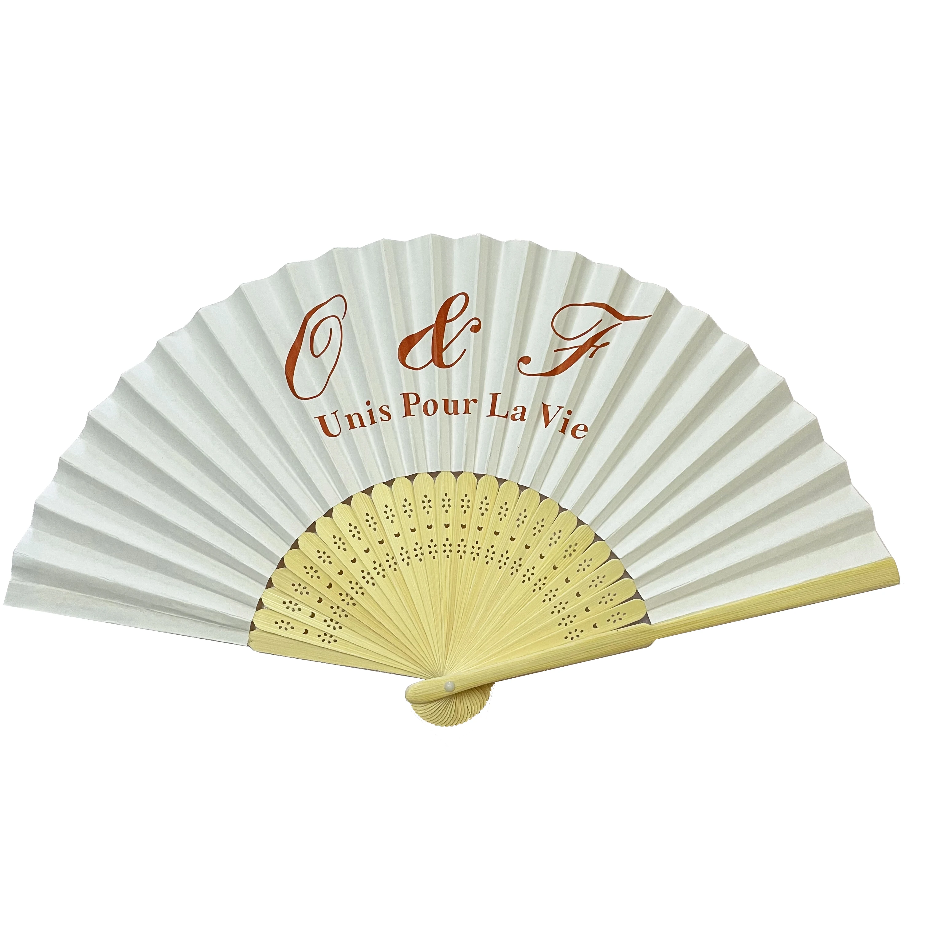Personalized Print Paper Design Paper Fan Wedding Favor Customized Name Paper Hand Fan Wedding Gifts