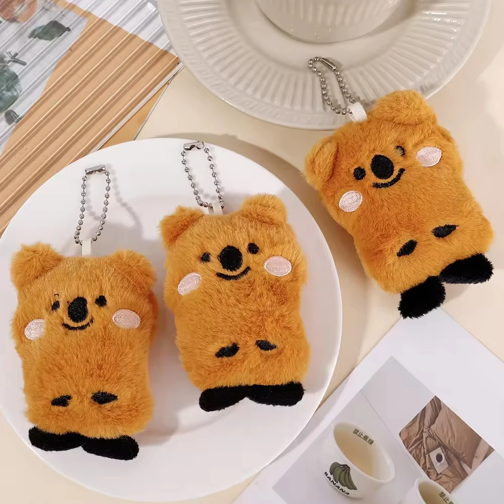 Hot Sale Wholesale Fluffy Stuffed Animals Key Ring Accessories Customized Designs Mini Plush Toy Koala Fur Keychain