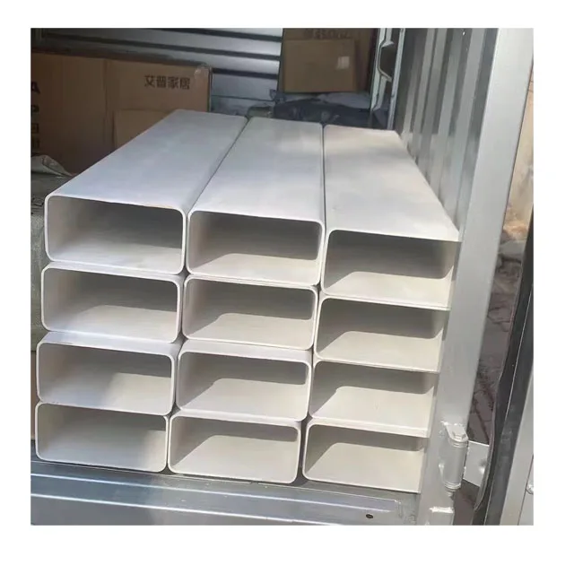 Rectangular Plastic Extrusion Rectangular PVC Pipe with square Pvc Pipe Sizes