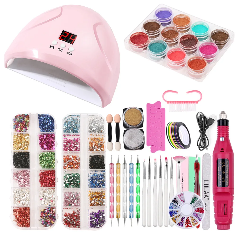 2022 Shopify Dropshipping Nail Grinder Drill Set Uv Gel Acrylic Nail Kit Tool Set Nail Polish Manicure Kit
