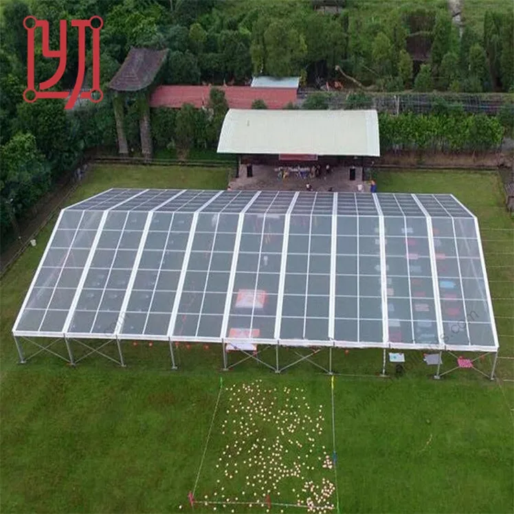 Heavy duty aluminum frame 15m span commercial clear wedding tent marquee transparent party tent outdoor for 500 people