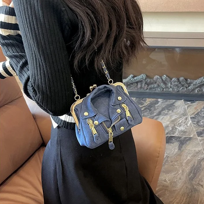 4 Colors Lightweight Mini Personality Creativity Clothes Styling Rivet High Quality Pu Zipper Shoulder Bag Crossbody For Women