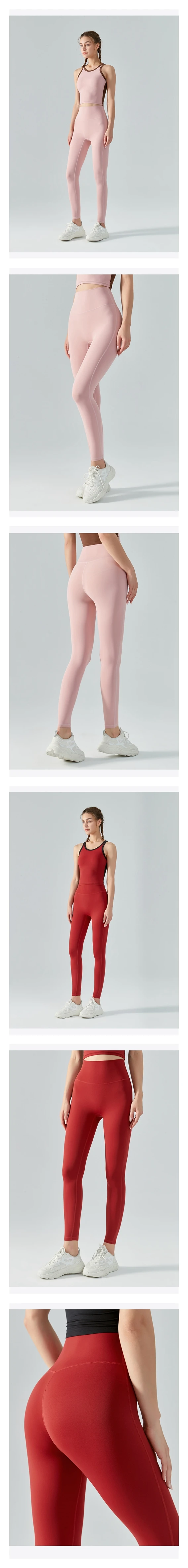 New nude high-waisted abdominal lulu yoga pants peach butt lift lulu yoga leggings running fitness skinny lulu sports pants