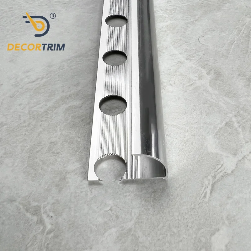 DECORTRIM Custom Interior Metal Trim Profile Modern Style Flexible Aluminum Alloy Wall Corner Strip for Tile Trim for Interior